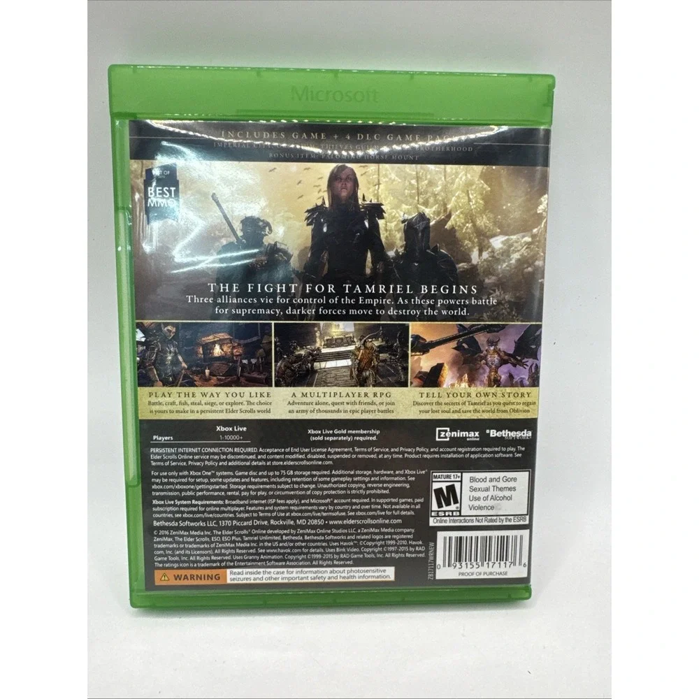 Elder Scrolls Online: Gold Edition (Microsoft Xbox One,‎ 2016)